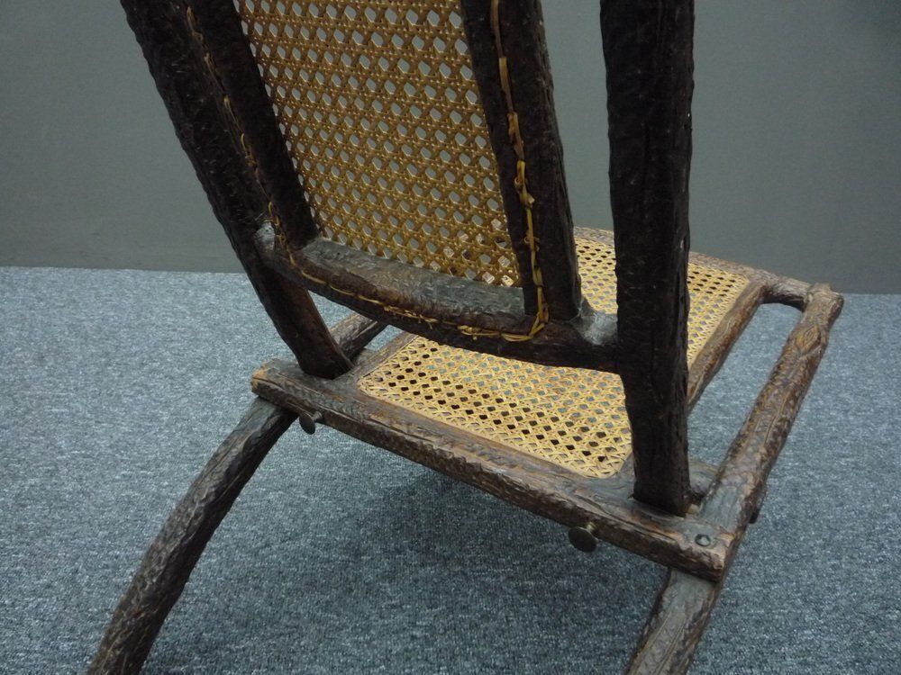 Antique And Hand Carved Folding Chair, 1900s photo 1166.0