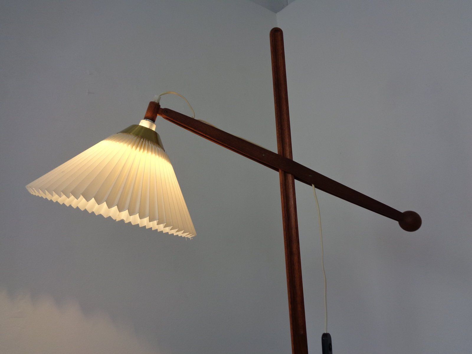 Lighting Model 325 Adjustable Floor Lamp In Teak By Vilhelm Wohlert For Le Klint, Denmark, 1950s photo