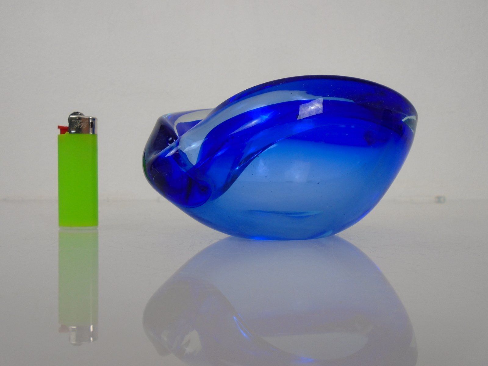 photo for sale Blue Sommerso Murano Glass Ashtray, Italy, 1960s