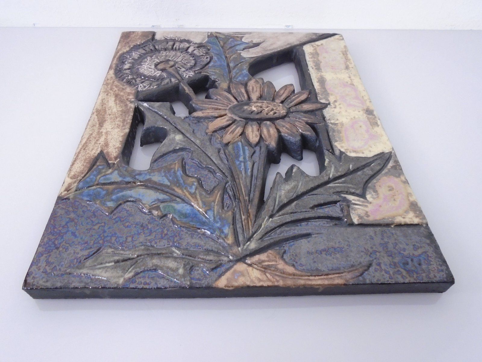 photo vinterior Ceramic Wall Plaques From Ruscha, Germany, 1960s, Set Of 4