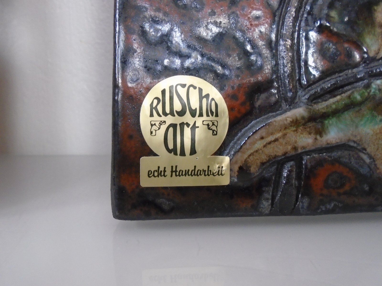 photo buy Ceramic Wall Plaques From Ruscha, Germany, 1960s, Set Of 4