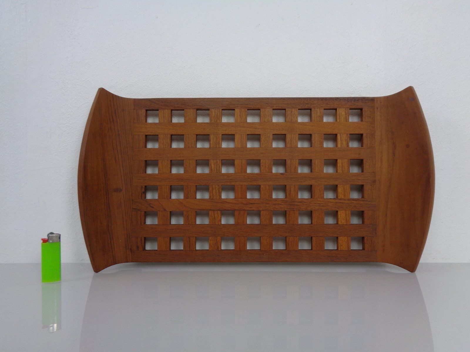 photo furniture Teak Tray With Glass Bowls By Jens Quistgaard For Ihq Dansk Designs, 1960s, Set Of 7