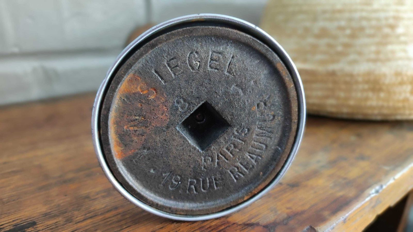 Antique French Adjustable Chrome Hat Display Stand, Vn Siegel Paris photo vintage