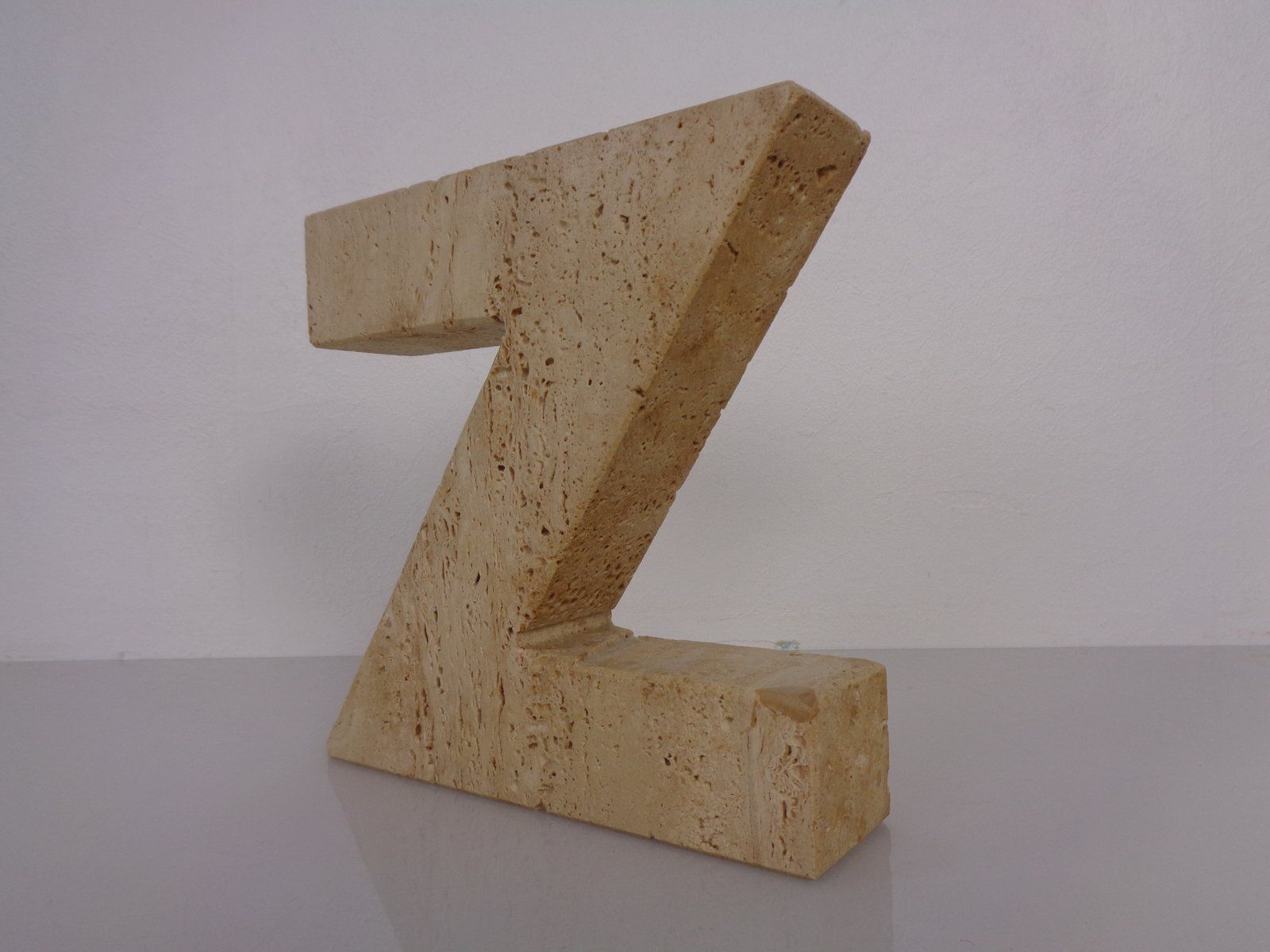 Travertine A To Z Bookends , Italy, 1960s, Set Of 2 photo vinterior