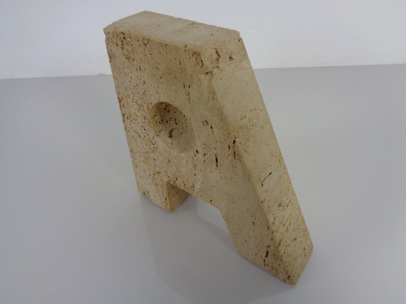 520.0 Travertine A To Z Bookends , Italy, 1960s, Set Of 2 photo