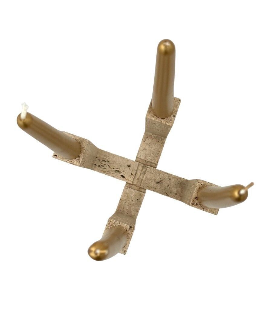 Home Decor An Italian 1970s Travertine Candle Holder By Fratelli Mannelli photo