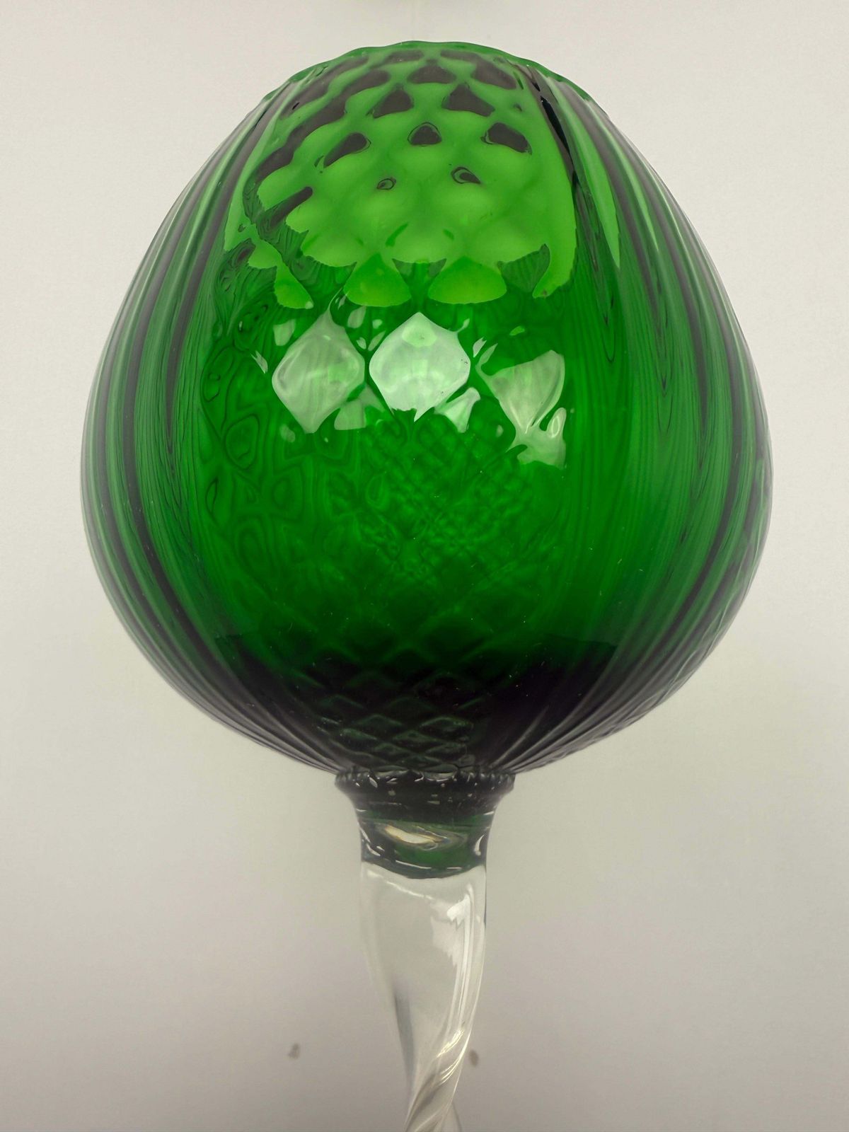 photo for sale Empoli Green Big Glass Vase  Italy 1960