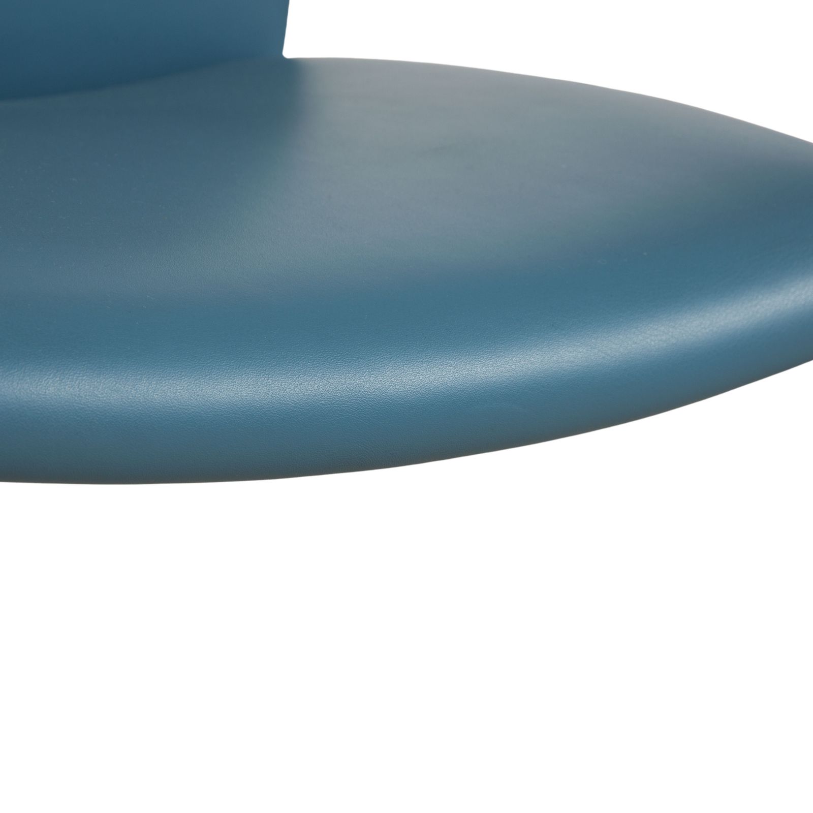 Lot de 6 chaises Draenert Nobile Swing en cuir, bleu et pétrole photo for sale