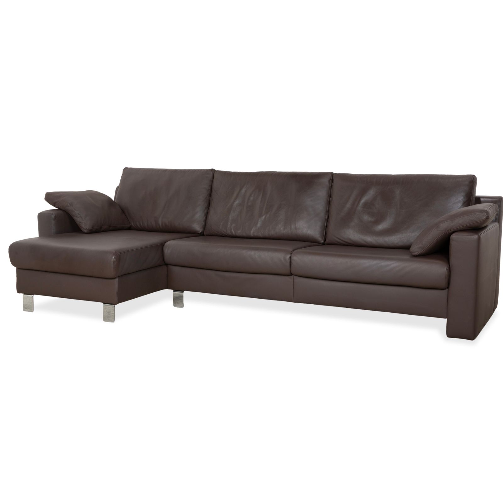 Canapé d'angle Ewald Schillig Concept Plus en cuir marron moka