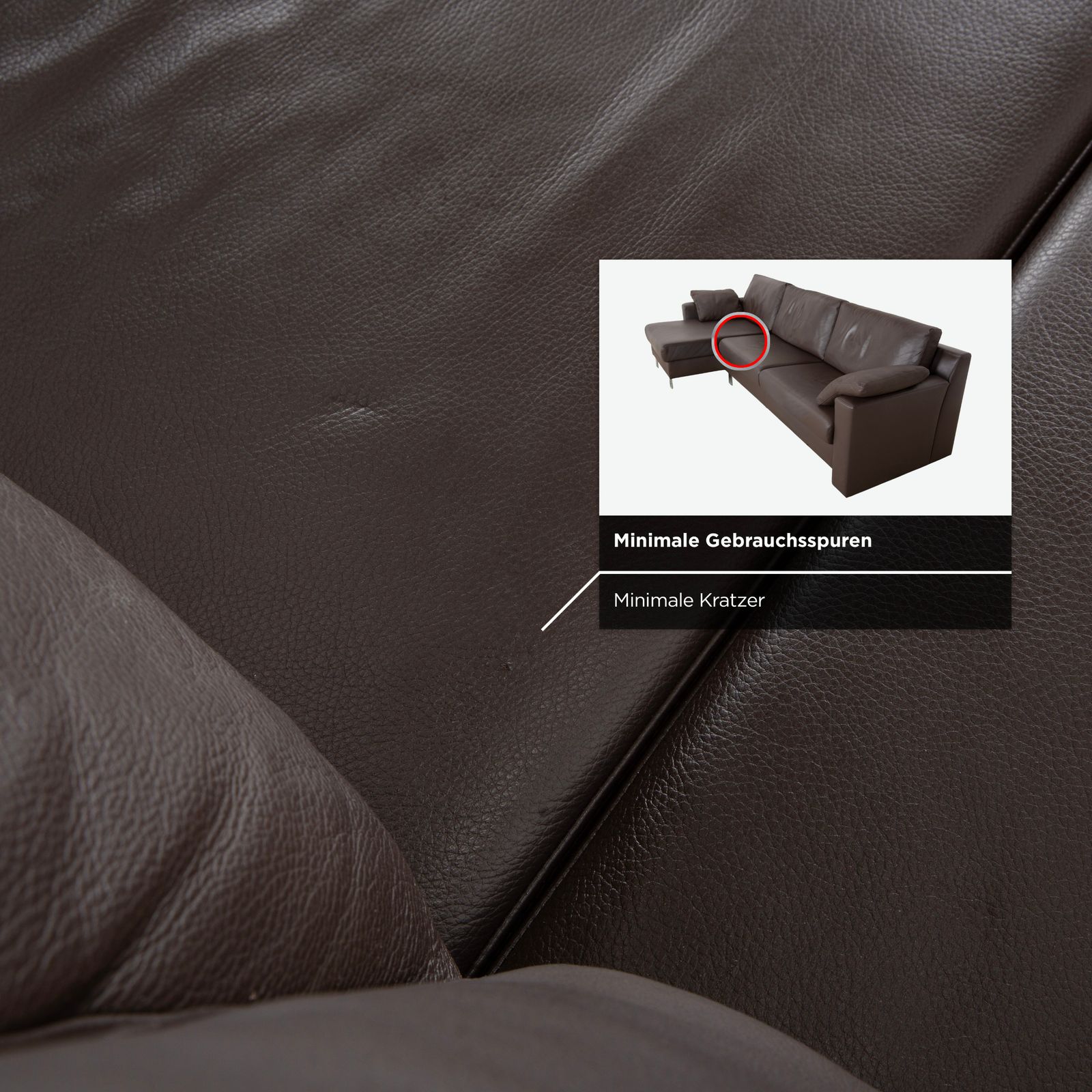 Mobilier Canapé d'angle Ewald Schillig Concept Plus en cuir marron moka photo