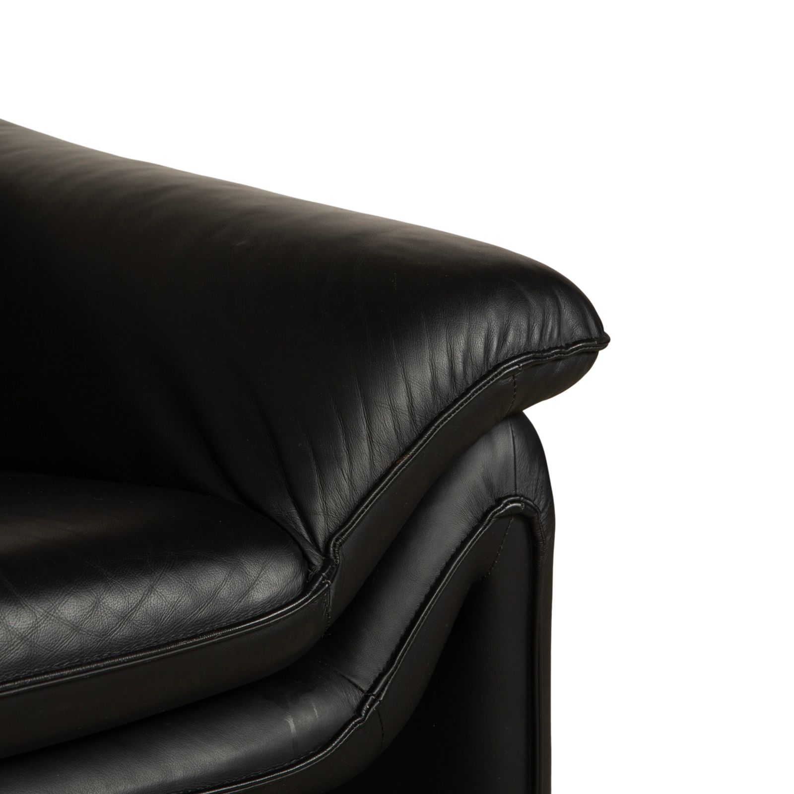 Fauteuil Lauuser en cuir noir photo for sale