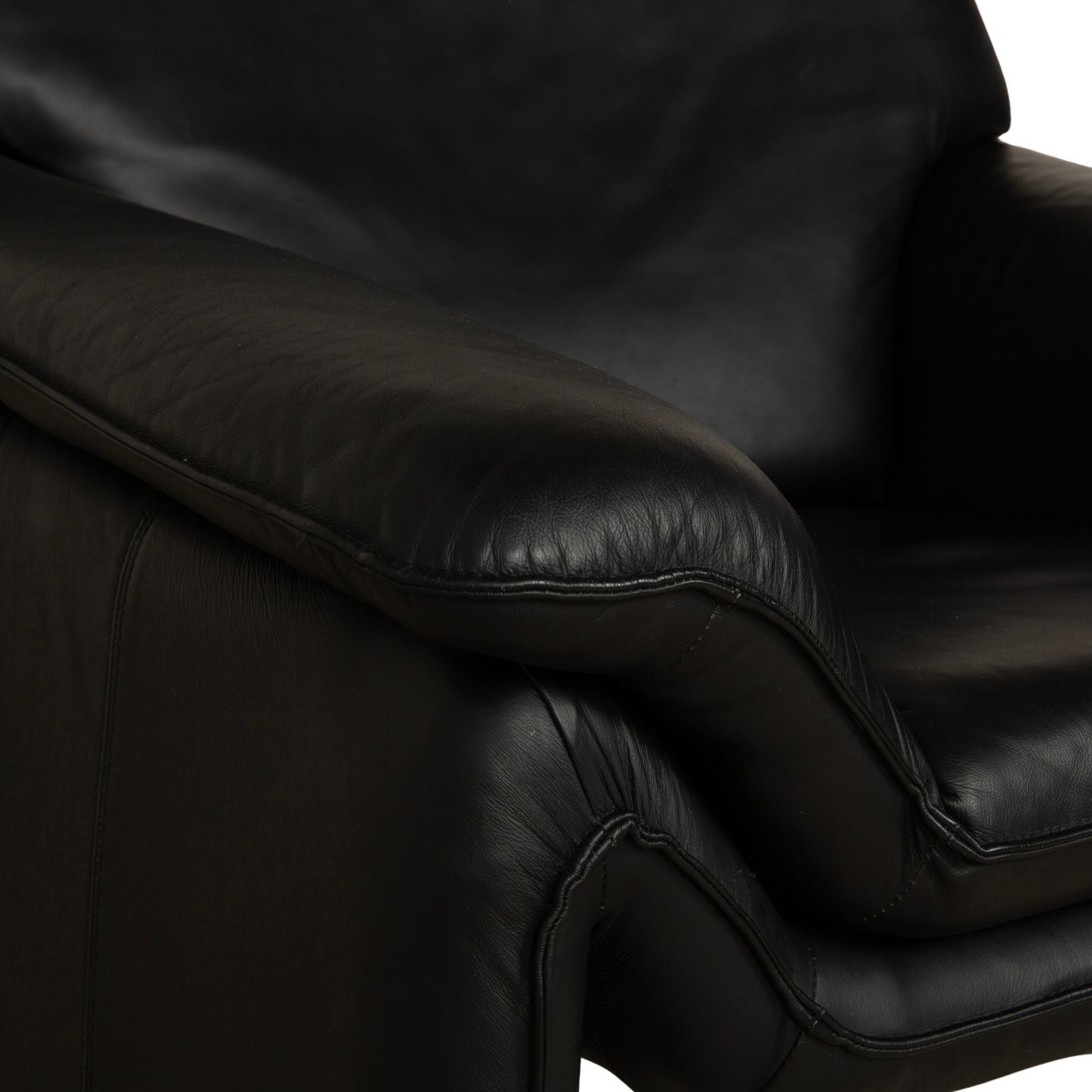 Fauteuil Lauuser en cuir noir photo 893.0