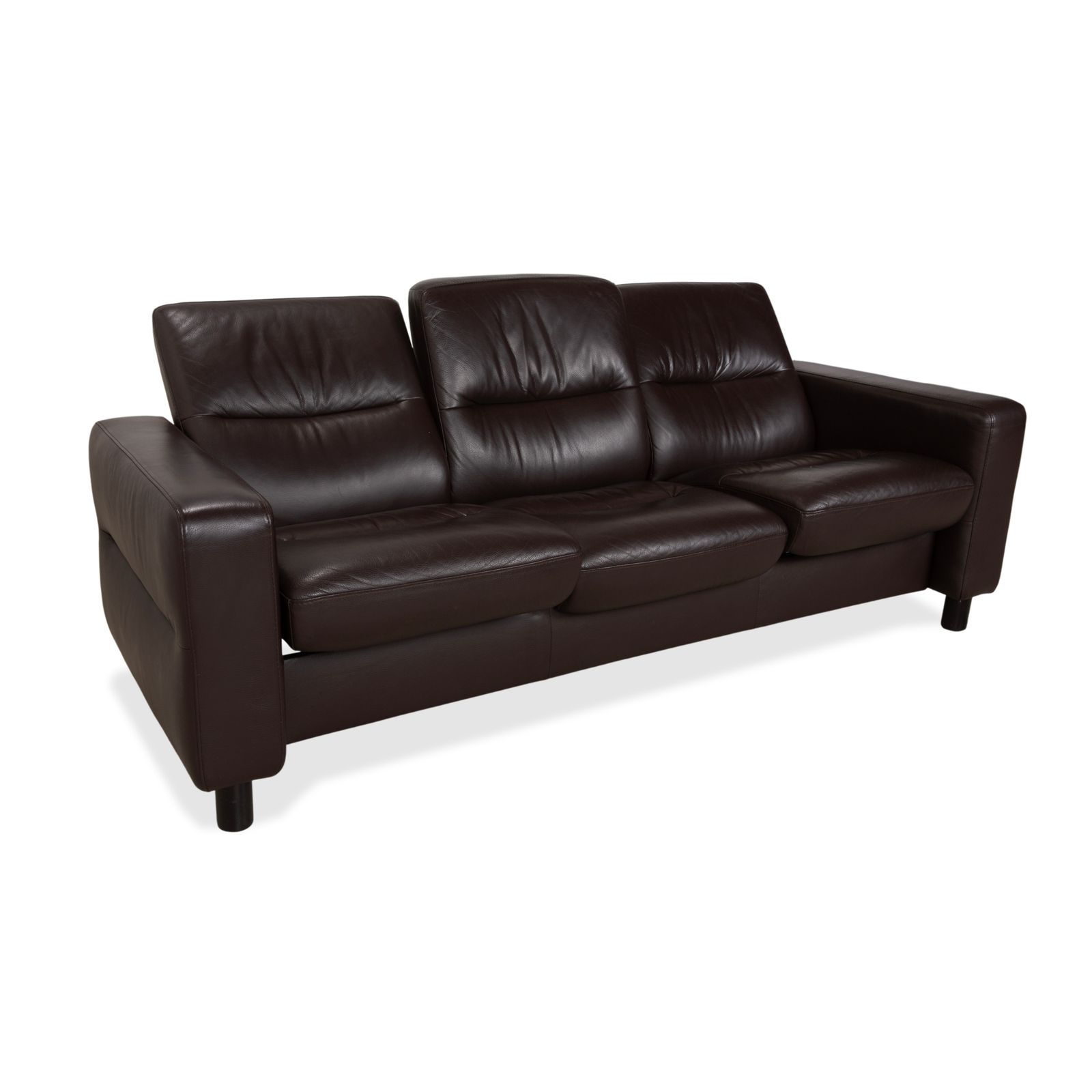 Canapé 3 places Stressless Wave en cuir brun espresso, fonction manuelle photo 1810.0