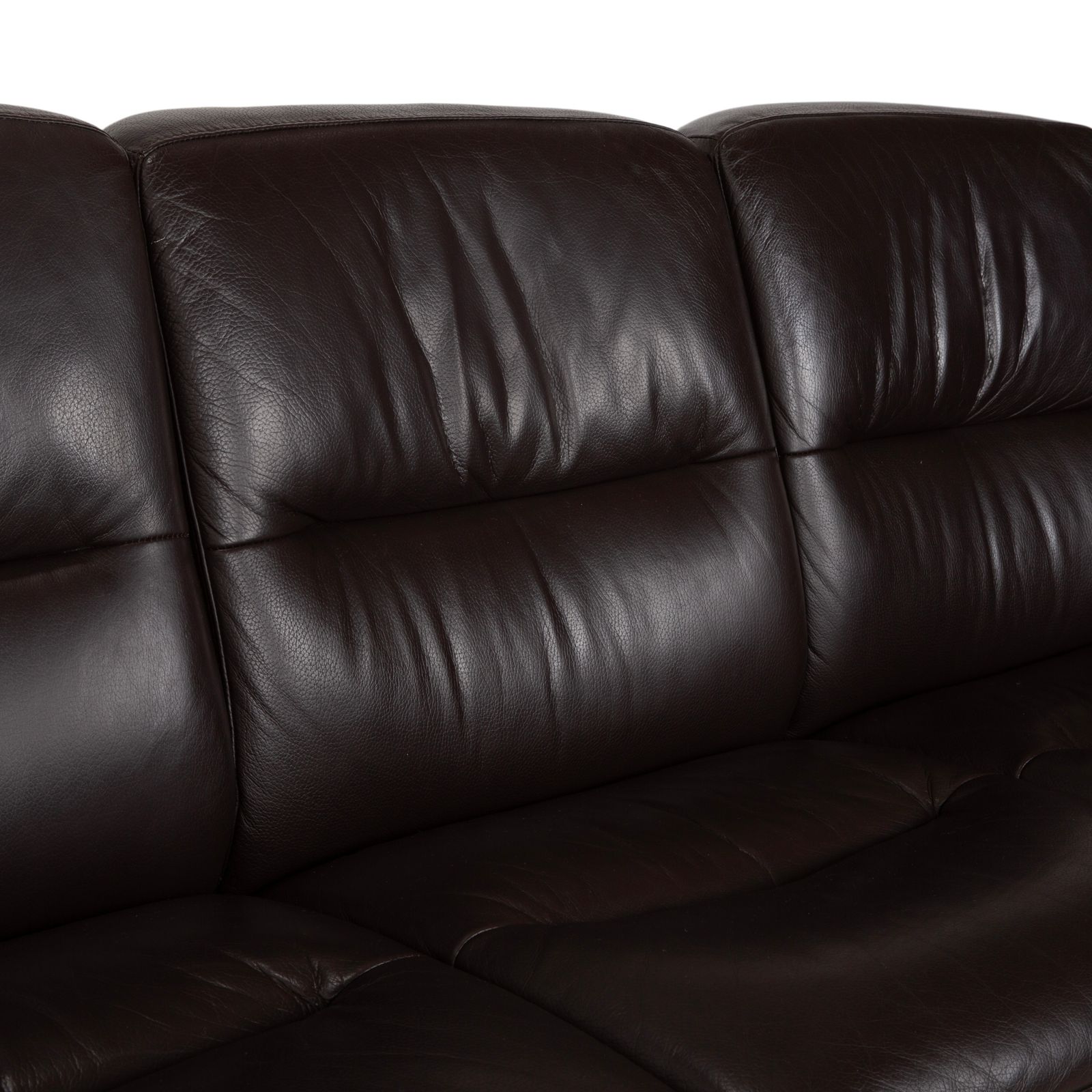 Canapé 3 places Stressless Wave en cuir brun espresso, fonction manuelle photo vinterior