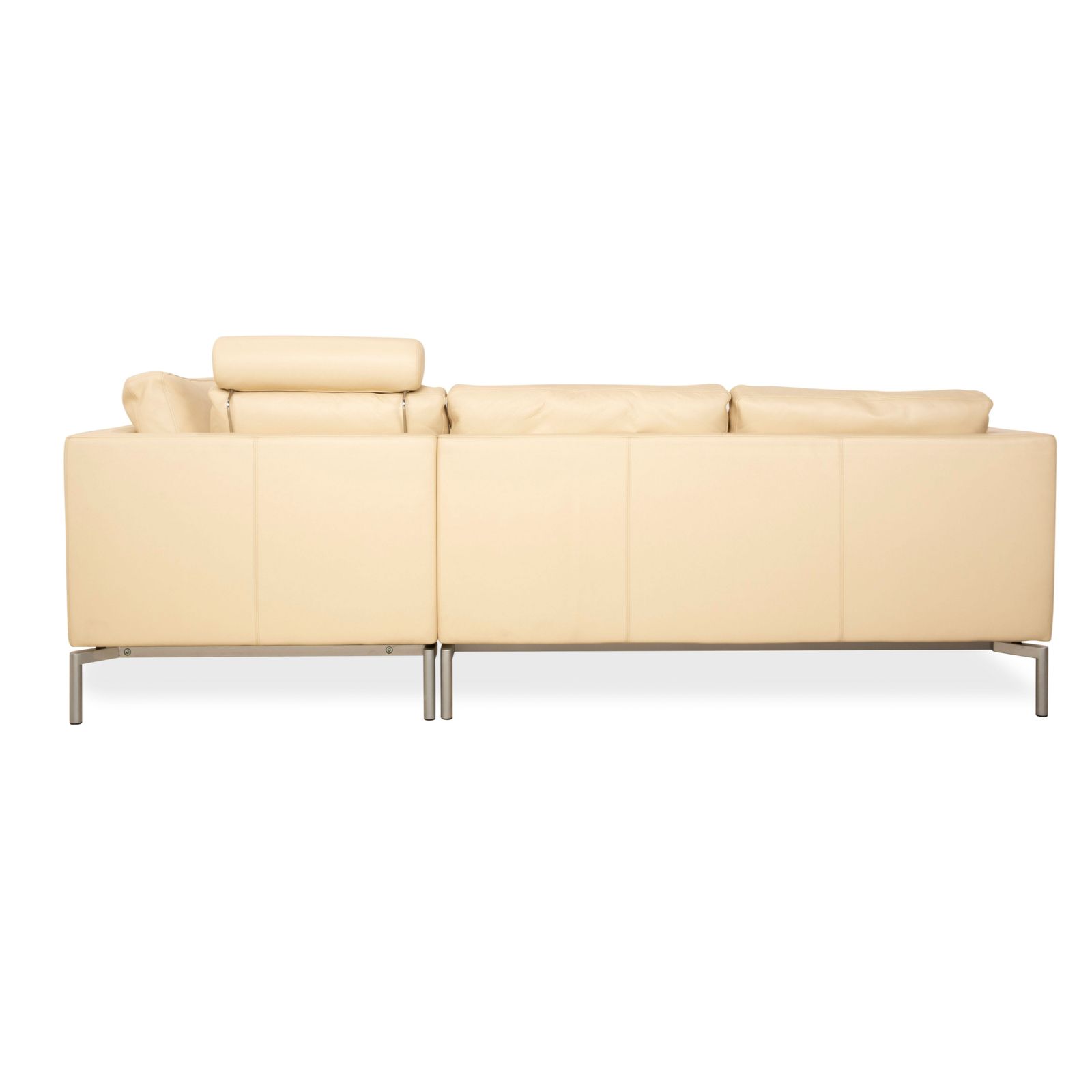 photo furniture Walter Knoll Good Time Leather Corner Sofa Beige Cream