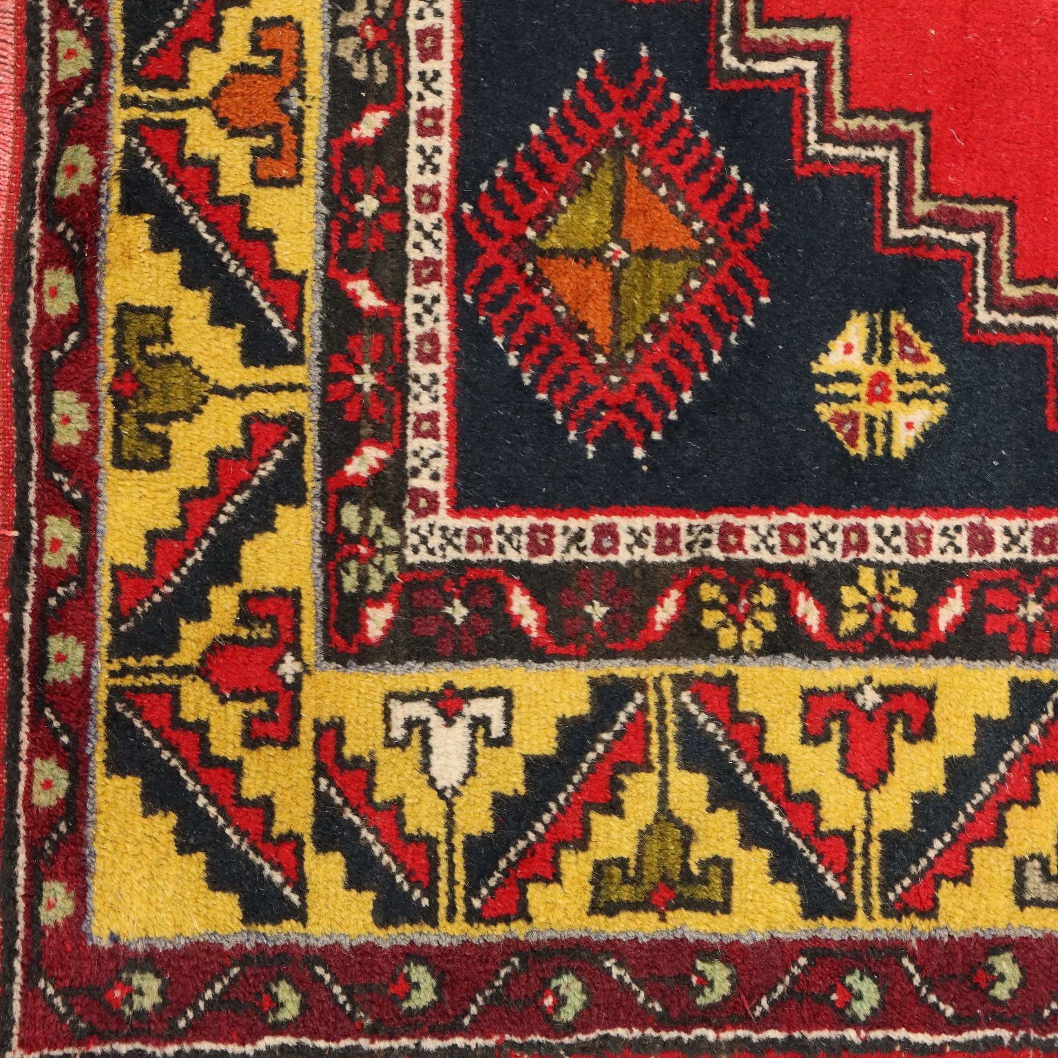 Antique Jorun Carpet Wool Heavy Knot Turkey 83 X 44 In photo vinterior