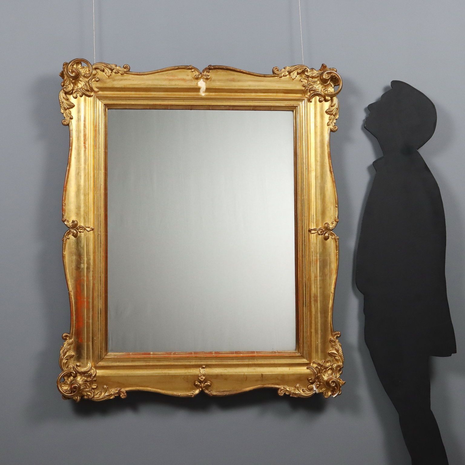 Antique Mirror Carved Gilded Wood Italy Late XIX Century photo furniture
