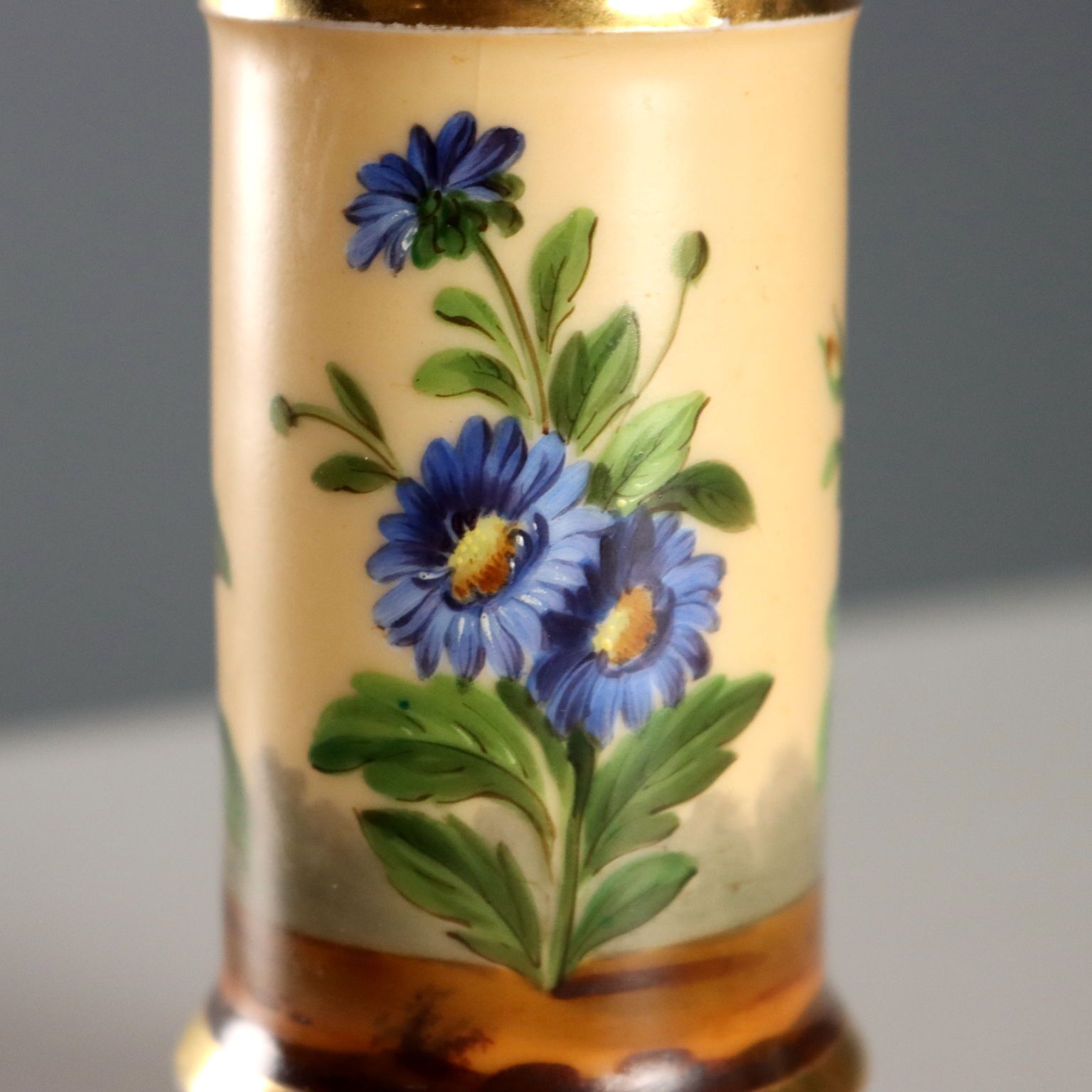 Antique Porcelain Vases Darte Frères Palais Royal France XIX Century photo for sale