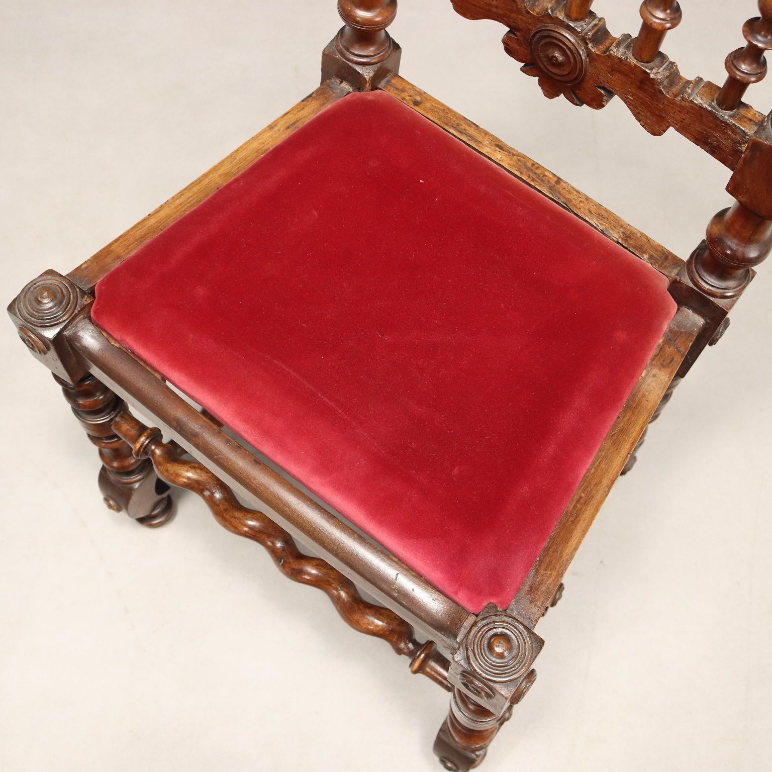 photo for sale Chairs Baroque Style Velvet Seat Italy XX Century