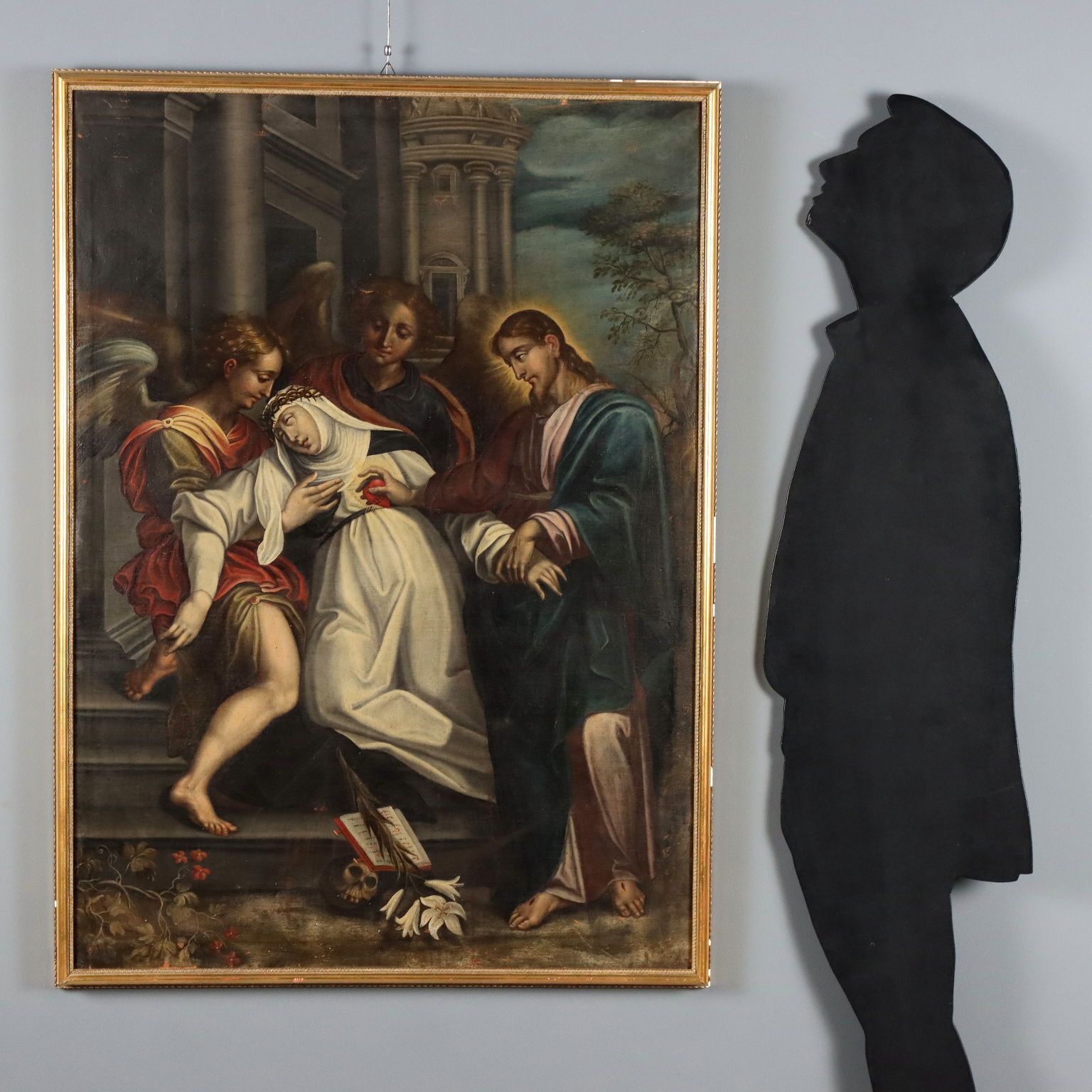 Antique Painting Ecstasy Of Saint Catherine Of Siena XVII Century photo furniture