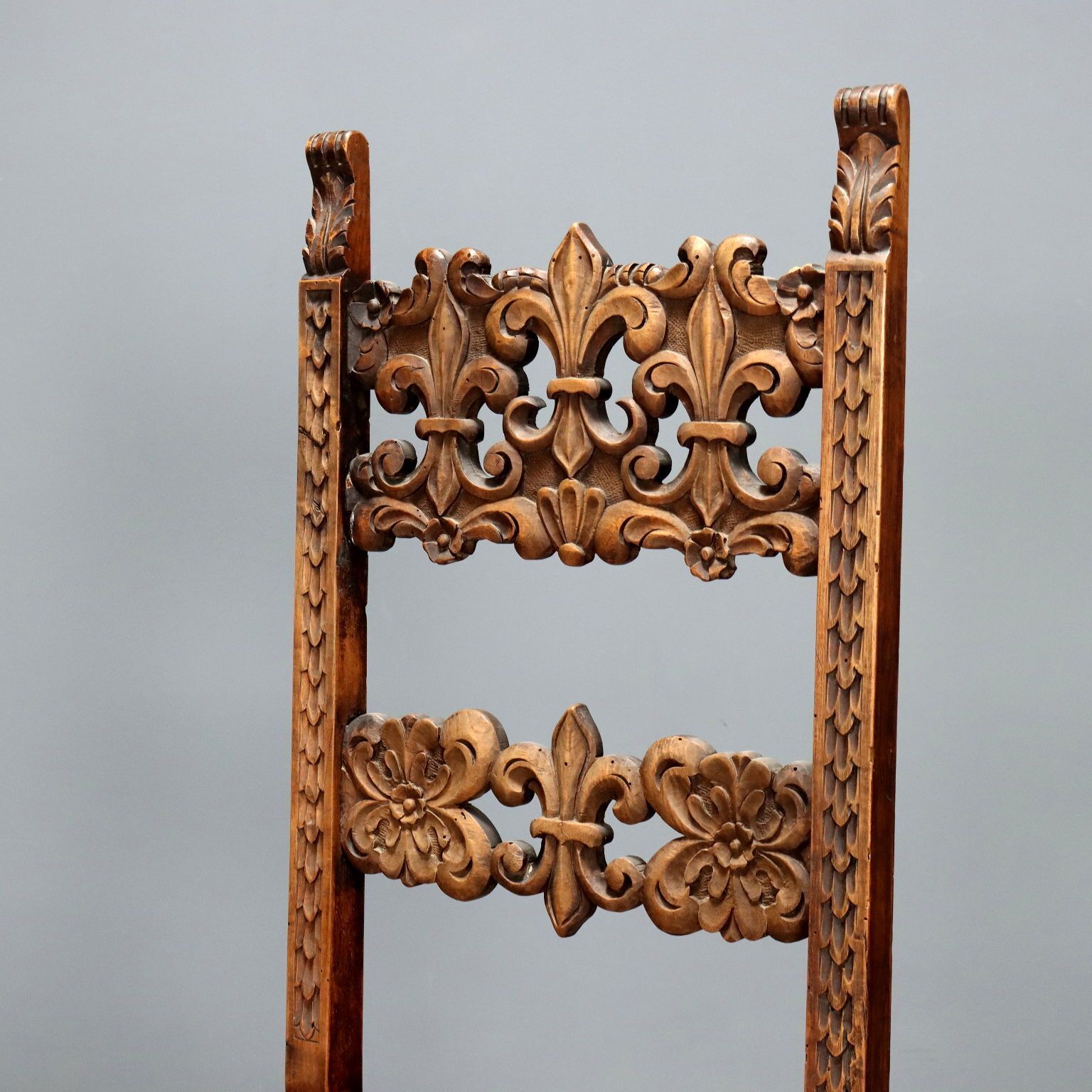 Chairs Baroque Style Carved Walnut Italy XIX Century photo Furniture