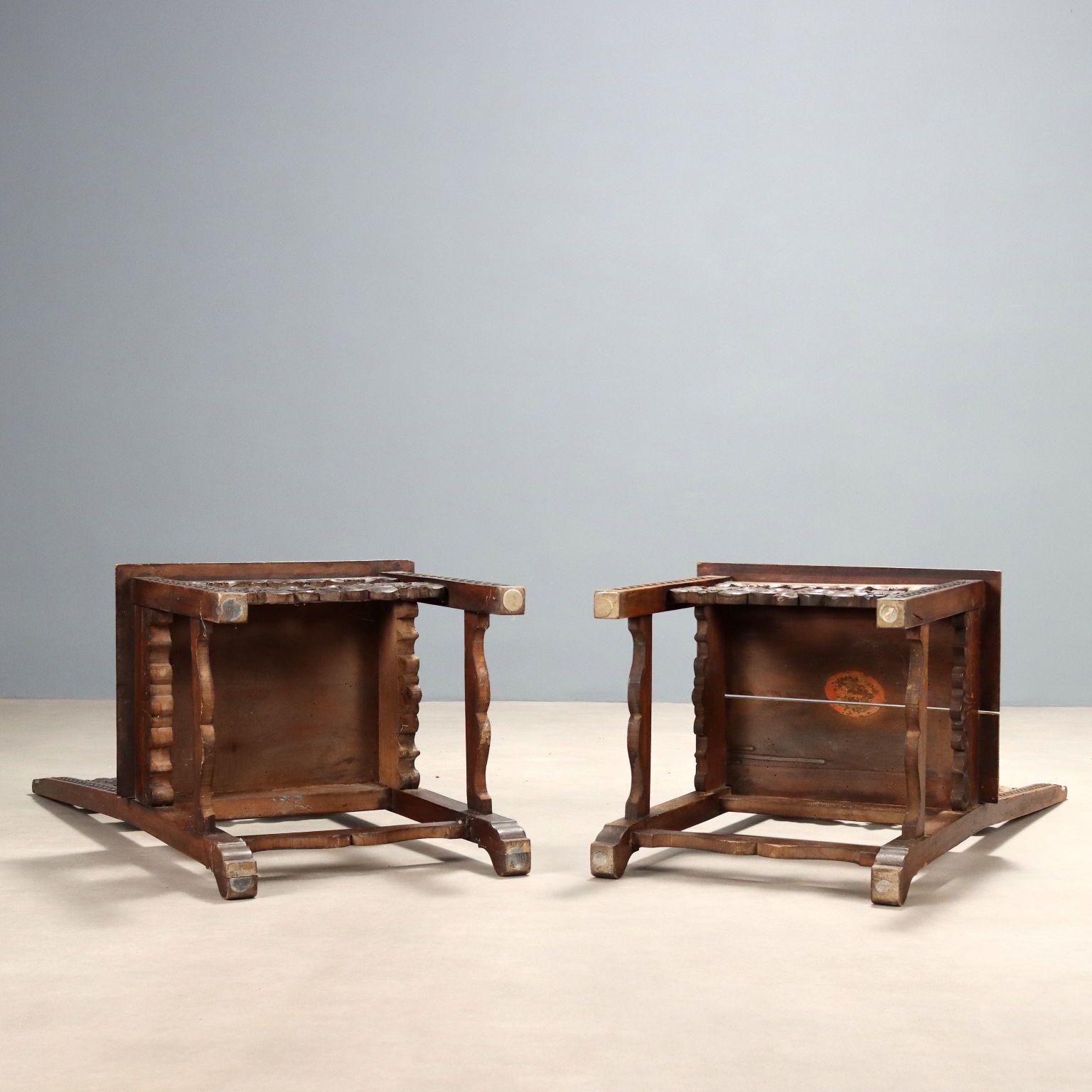 photo furniture Chairs Baroque Style Carved Walnut Italy XIX Century