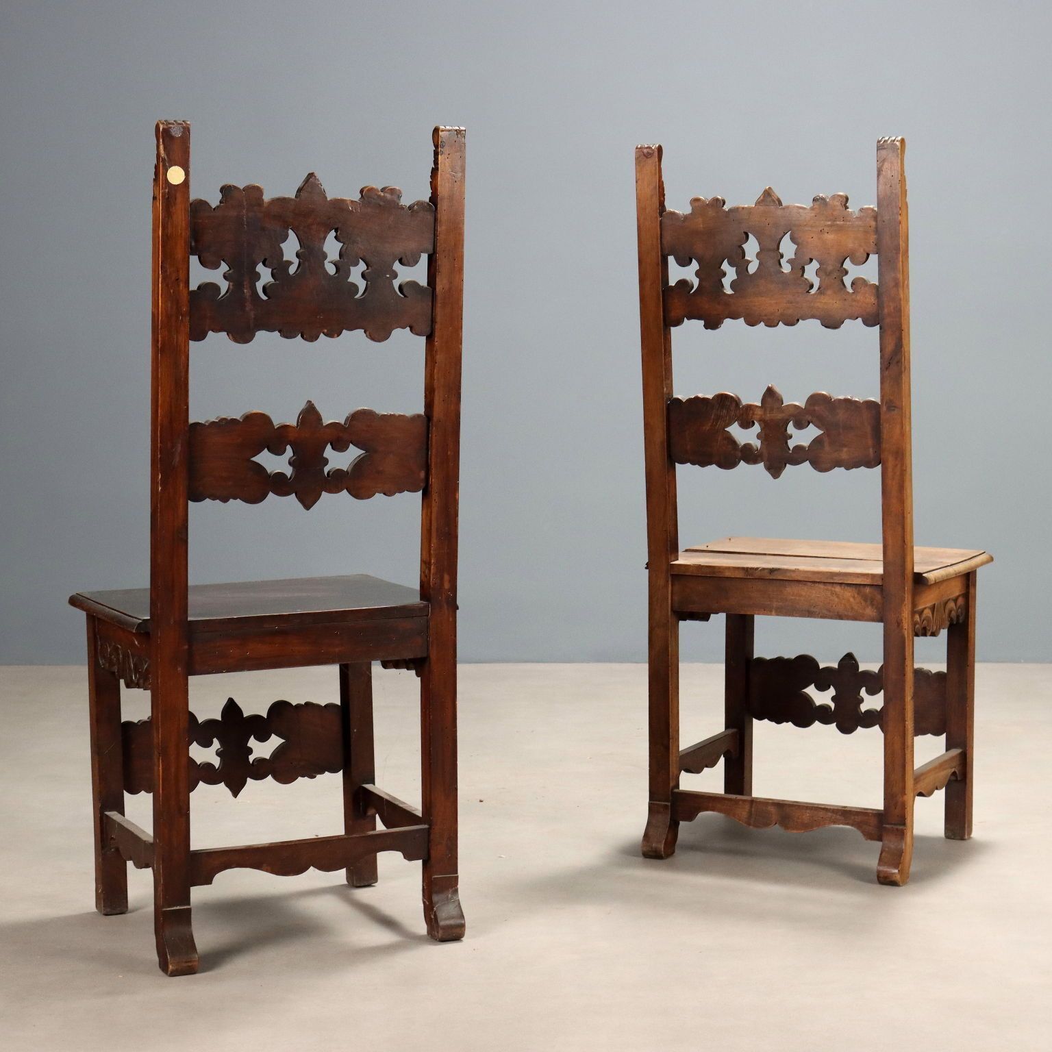 photo for sale Chairs Baroque Style Carved Walnut Italy XIX Century