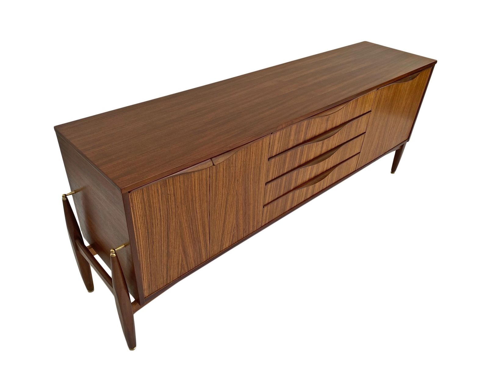 photo vintage British Elliots Of Newbury Teak Sideboard Credenza Mid Century 1960s