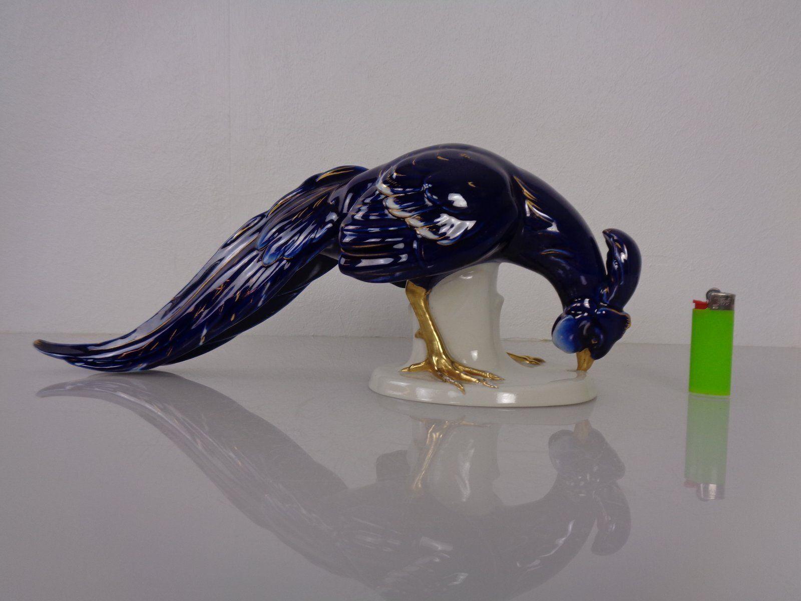 Large Porcelain Pheasant Figurine By Arthur Storch For Volkstedt Porcelain Factory, Germany, 1920s photo furniture