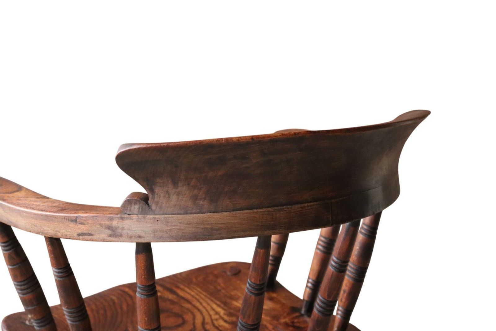 photo for sale Victorian Smoker’s Bow Chair C.1880 Elm & Beech Captains Chair