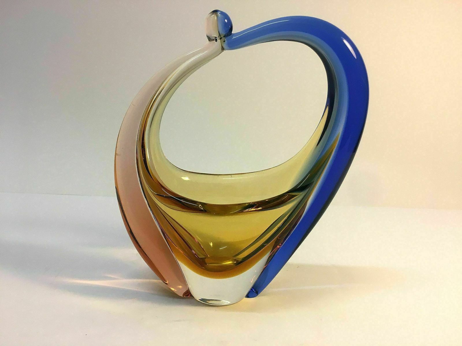 Basket "Romana" Hand Free Blown Glass  / Hana Machovská