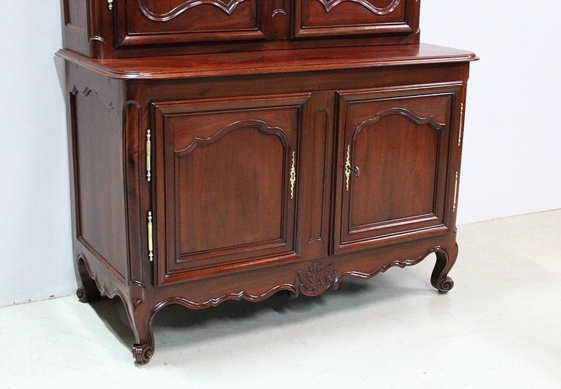 Furniture Buffet Two Body Port Louis XV, 18th Century photo