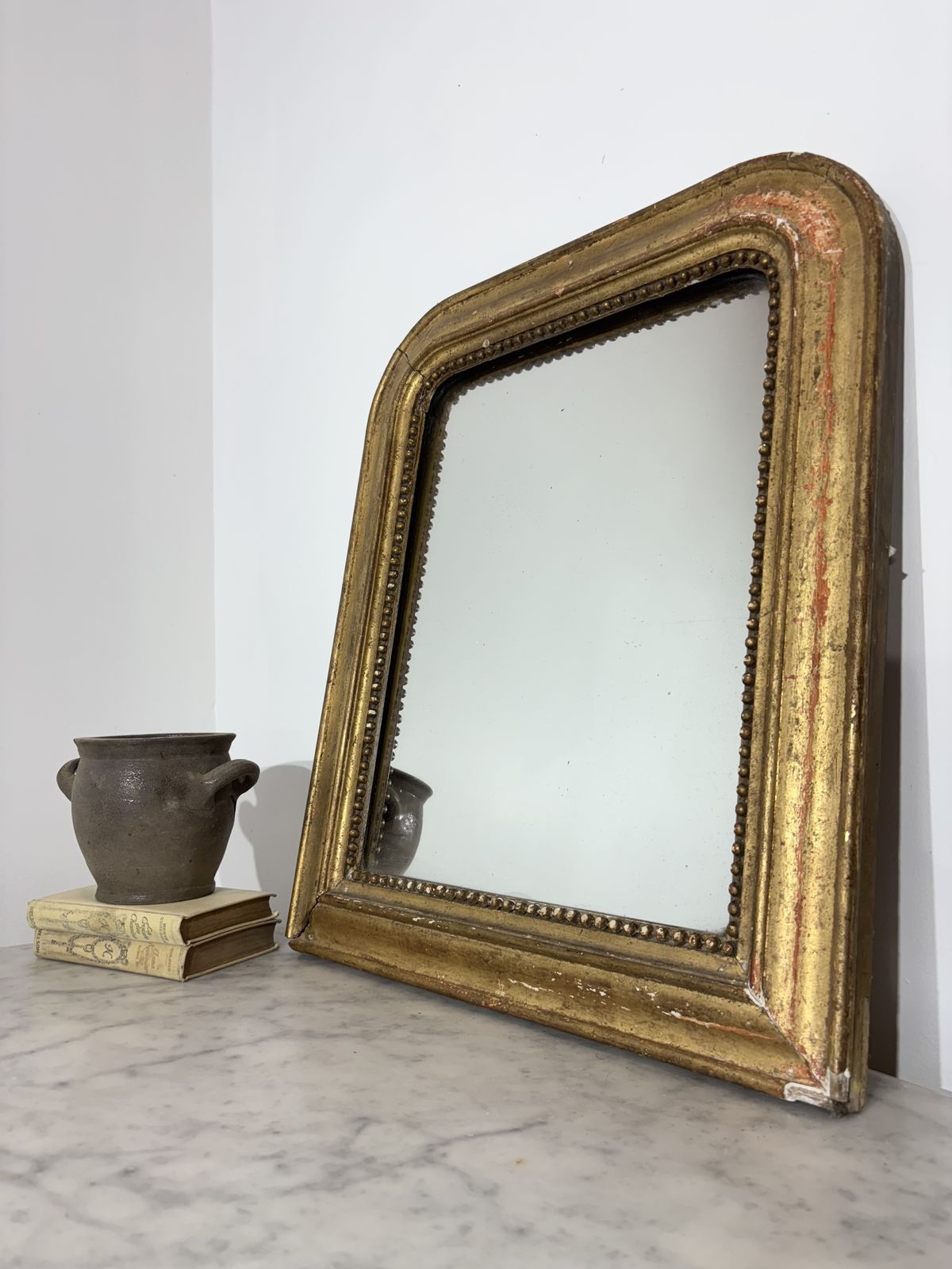 19th Century Antique French Louis Philippe Gilt Mirror photo for sale