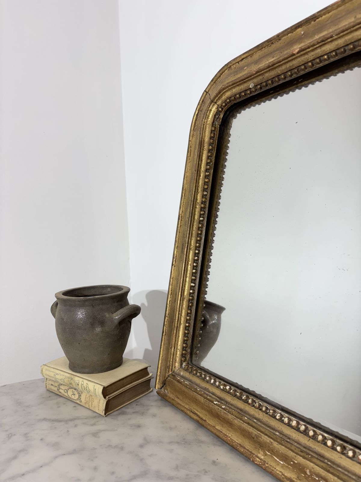 19th Century Antique French Louis Philippe Gilt Mirror photo 320.0