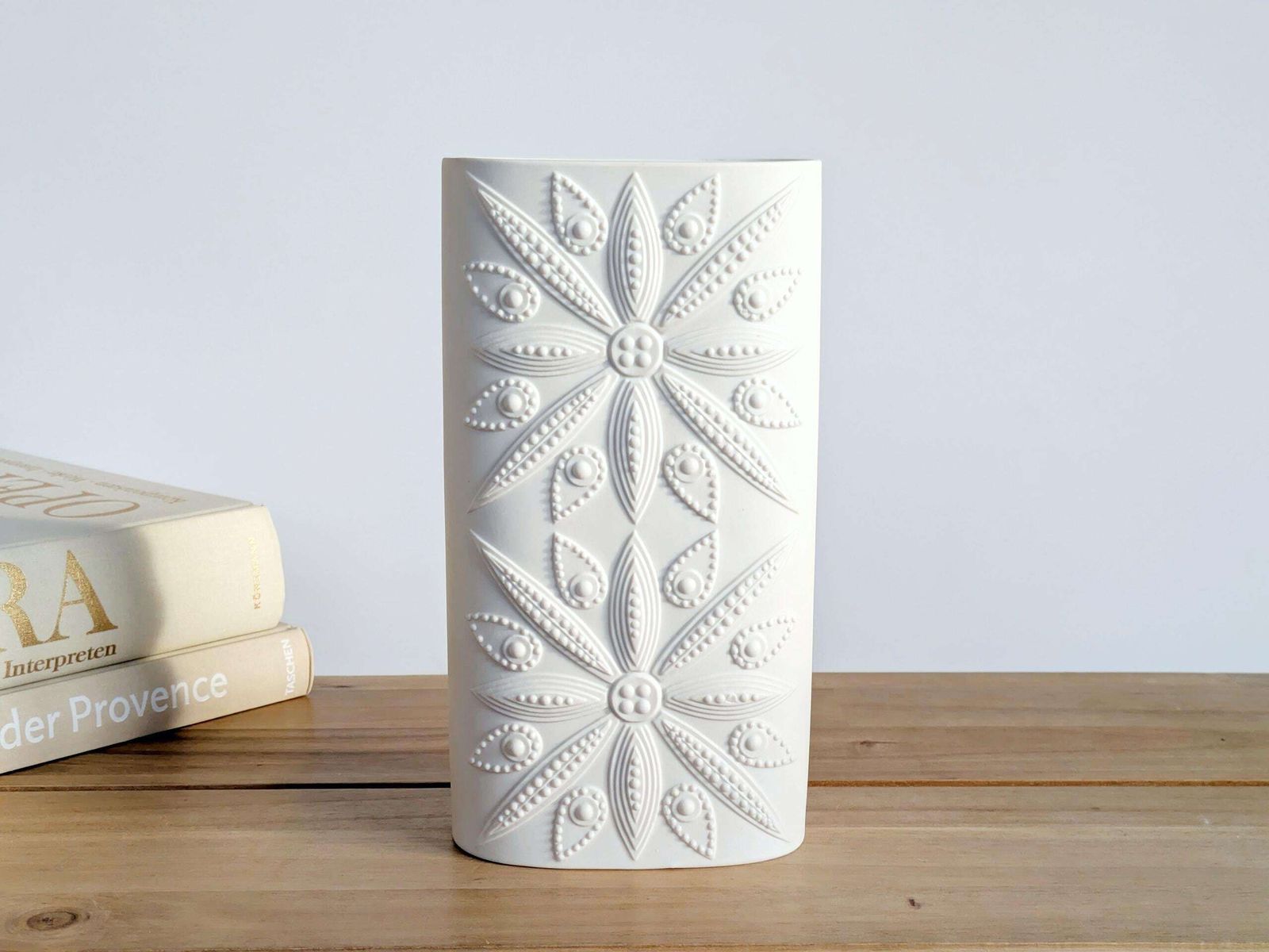 Architectural Biscuit Porcelain Vase: Nanny Still For Heinrich, Germany, 1970s