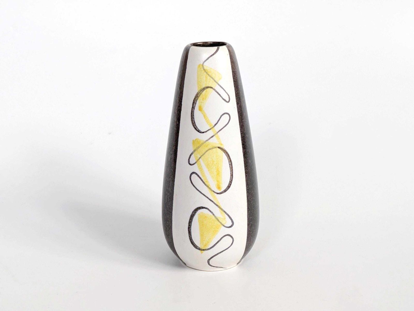 Midcentury West German Pottery Vase By Ursula Fesca For Wächtersbach, Turin Decor, 1950s