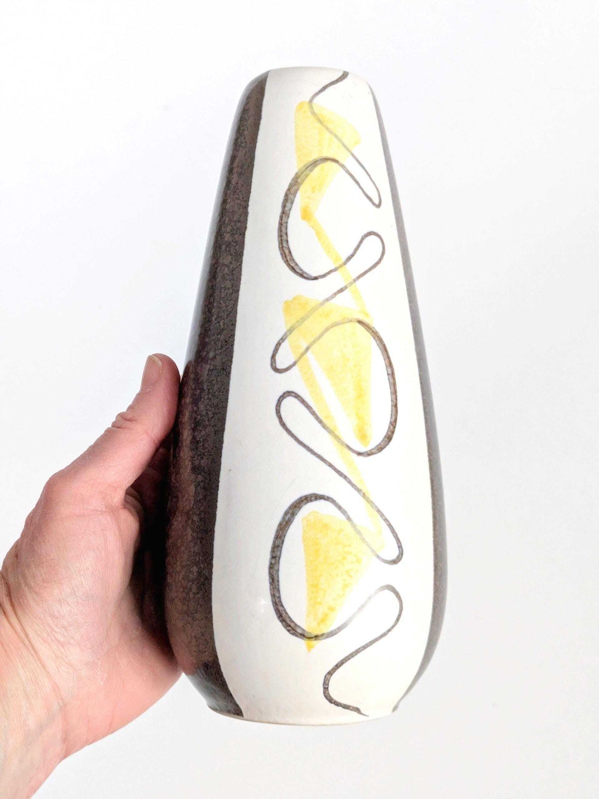 Midcentury West German Pottery Vase By Ursula Fesca For Wächtersbach, Turin Decor, 1950s photo 98.0