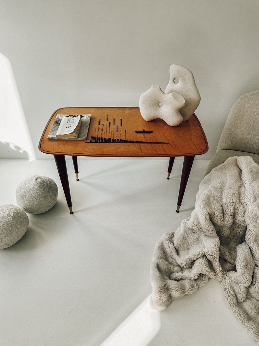 Mid Century Coffee Table With Wooden Top, 1960s photo buy