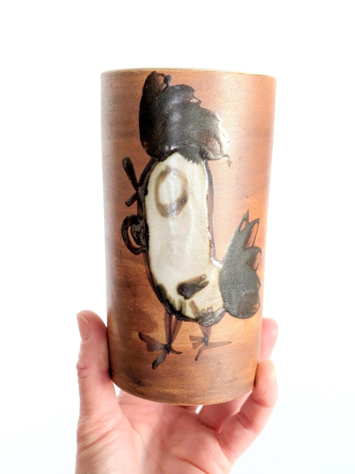 Home Decor Mid Century French Studio Pottery Set, Madeleine Brault, Poterie De La Colombe photo