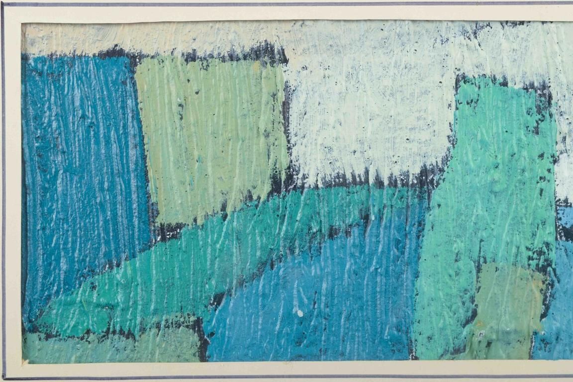 Gunnar Fohlin, Sweden. Oil On Cardboard. Abstract Landscape, 1979 photo for sale