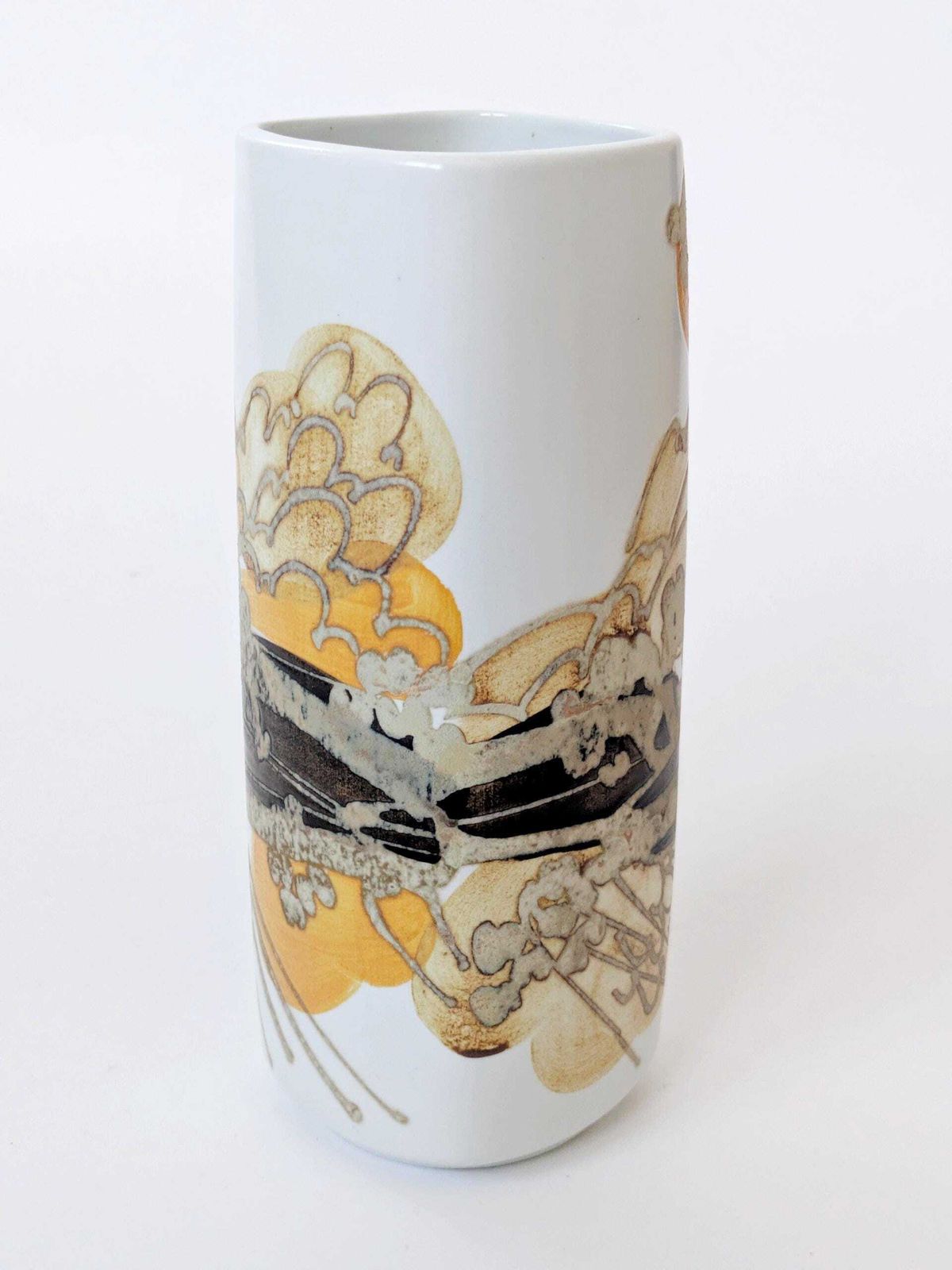 1960s Royal Copenhagen Faience Siena Vase By Ellen Malmer, Midcentury Abstract Design photo buy