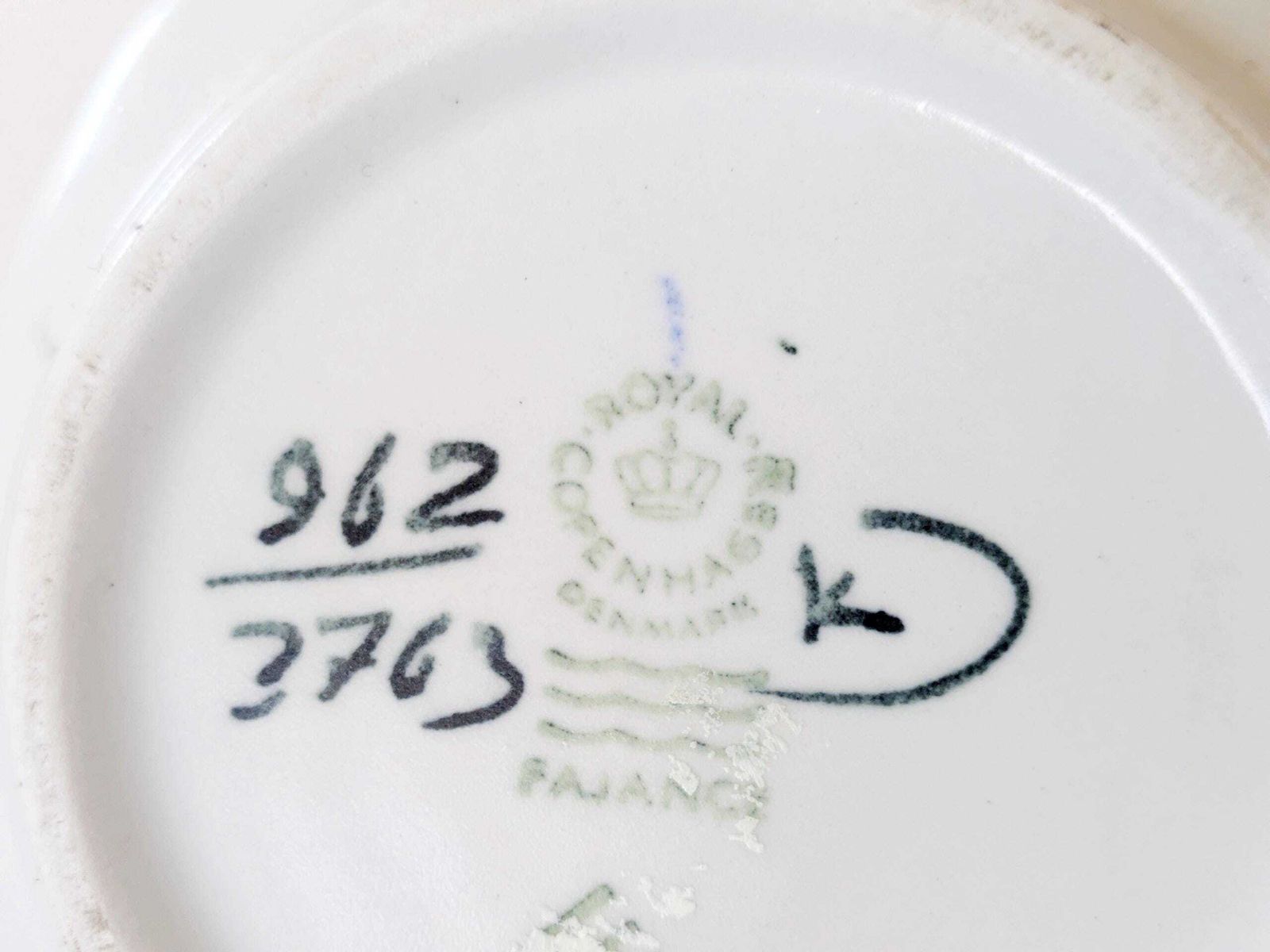 photo for sale 1960s Royal Copenhagen Faience Siena Vase By Ellen Malmer, Midcentury Abstract Design