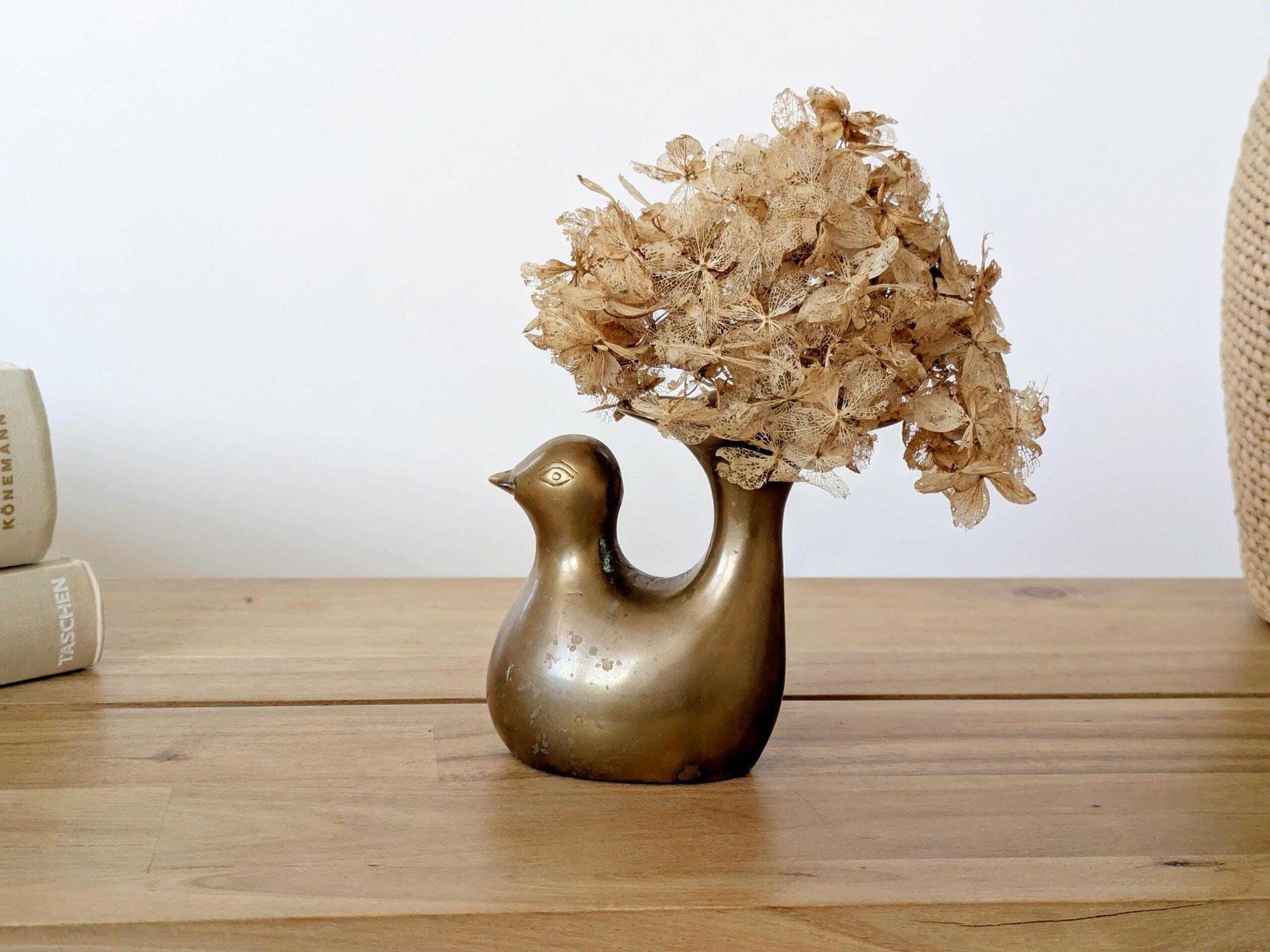 1960s Midcentury Style Brass Bird Candleholder Or Bud Vase, Modern Rustic Accent photo furniture