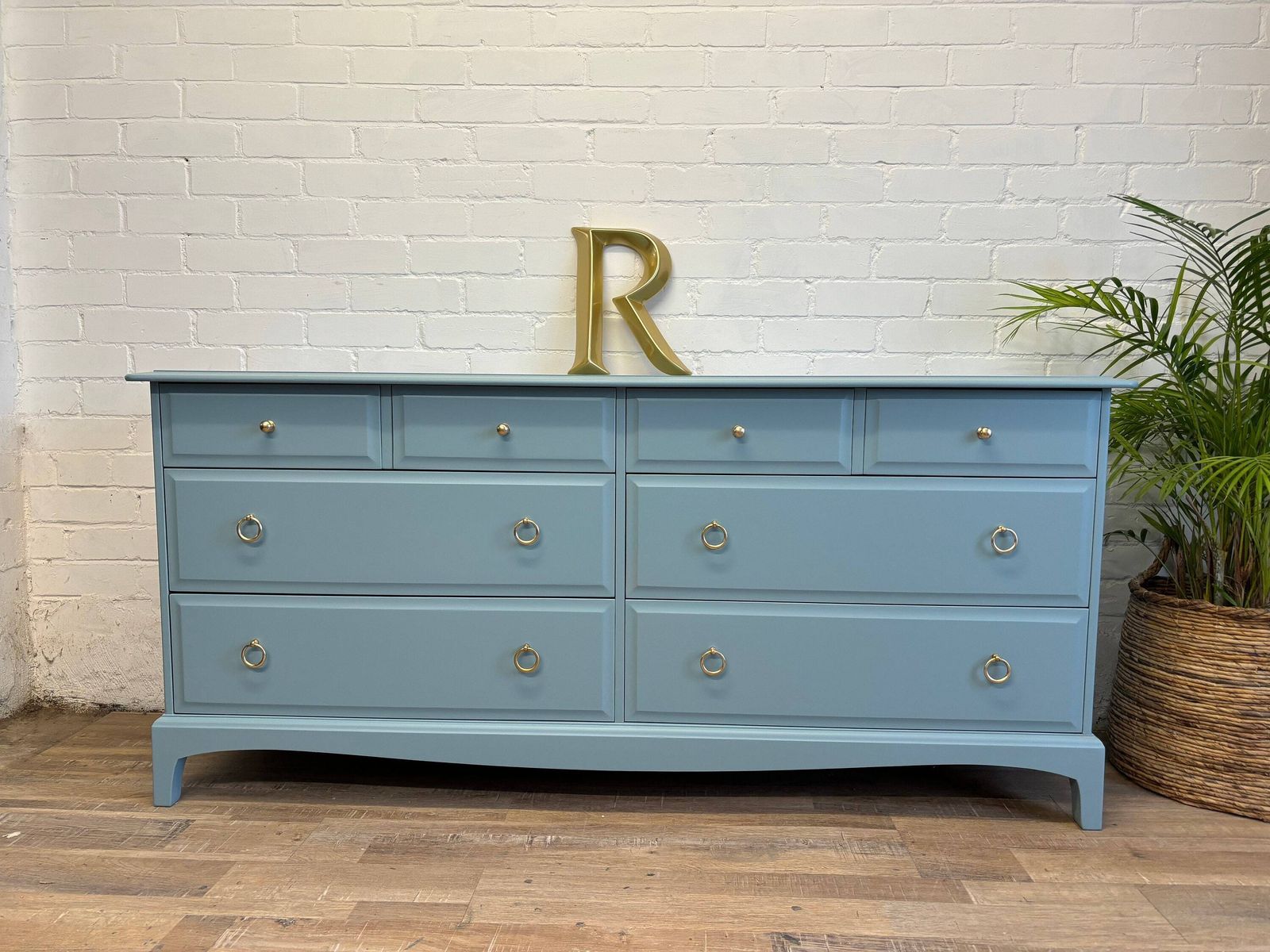 Stag Minstrel Captains Chest Painted Province Blue