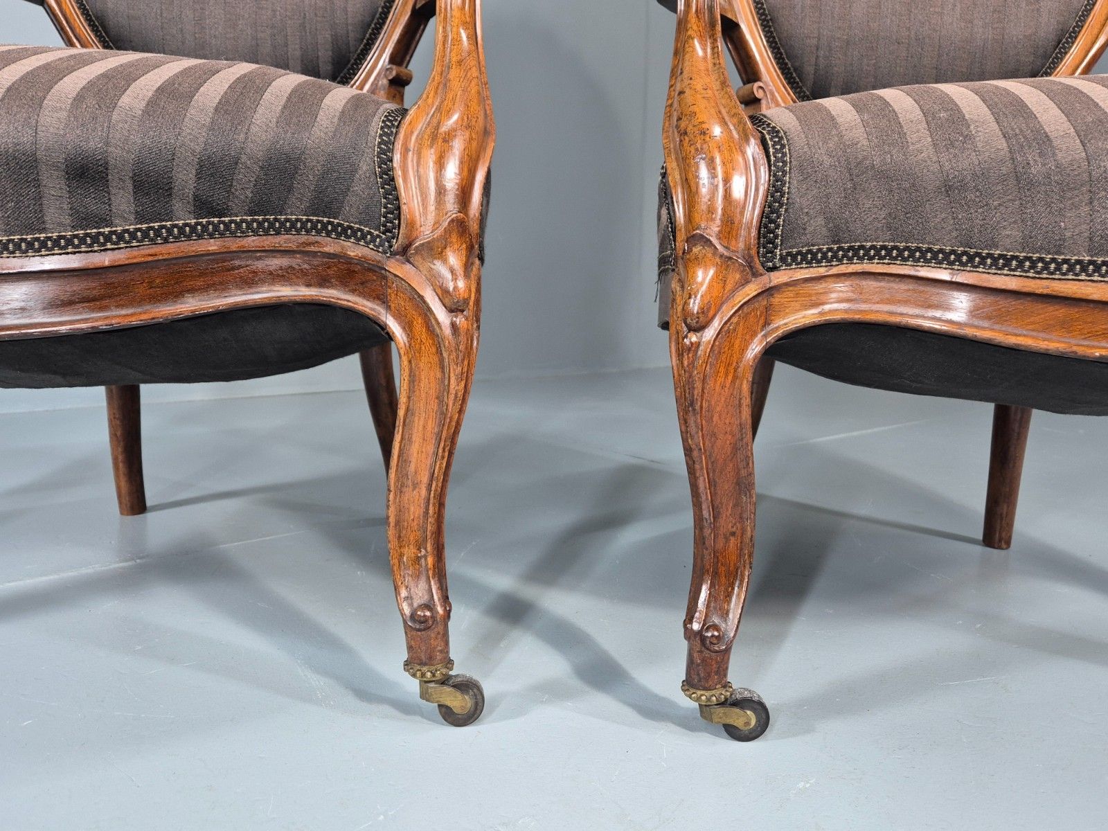2 Antique Rococo Armchairs Walnut Frames 1880s Denmark Quality  Eb11331 Vclo photo vinterior