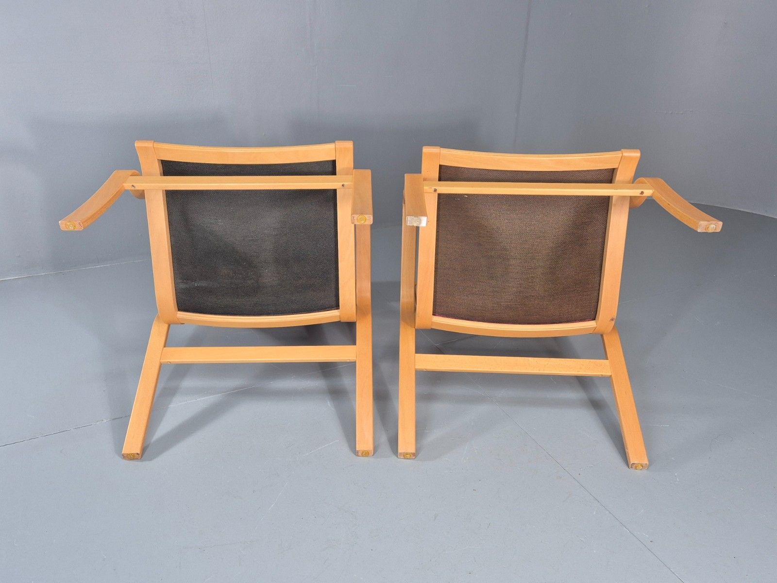 photo vinterior 2 Vintage Bentwood Lounge Chairs Finn Ostergaard 1980s Retro Mcm Eb11337 Mben