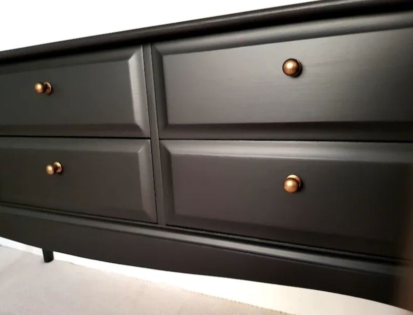 Stag Minstrel Painted Dressing Table And Bedsides, Bedroom Suite, Upcycled. photo for sale