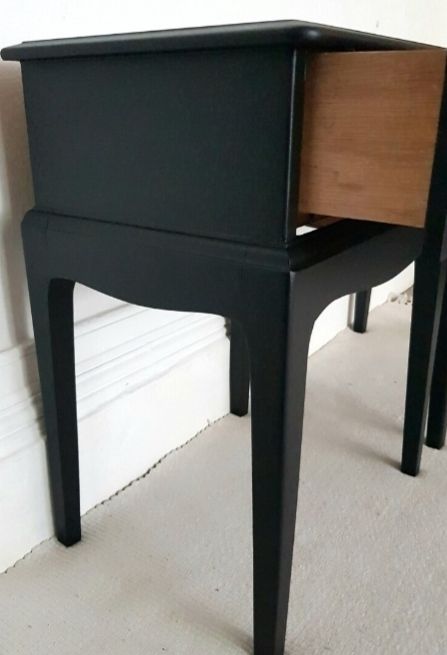 995.0 Stag Minstrel Painted Dressing Table And Bedsides, Bedroom Suite, Upcycled. photo