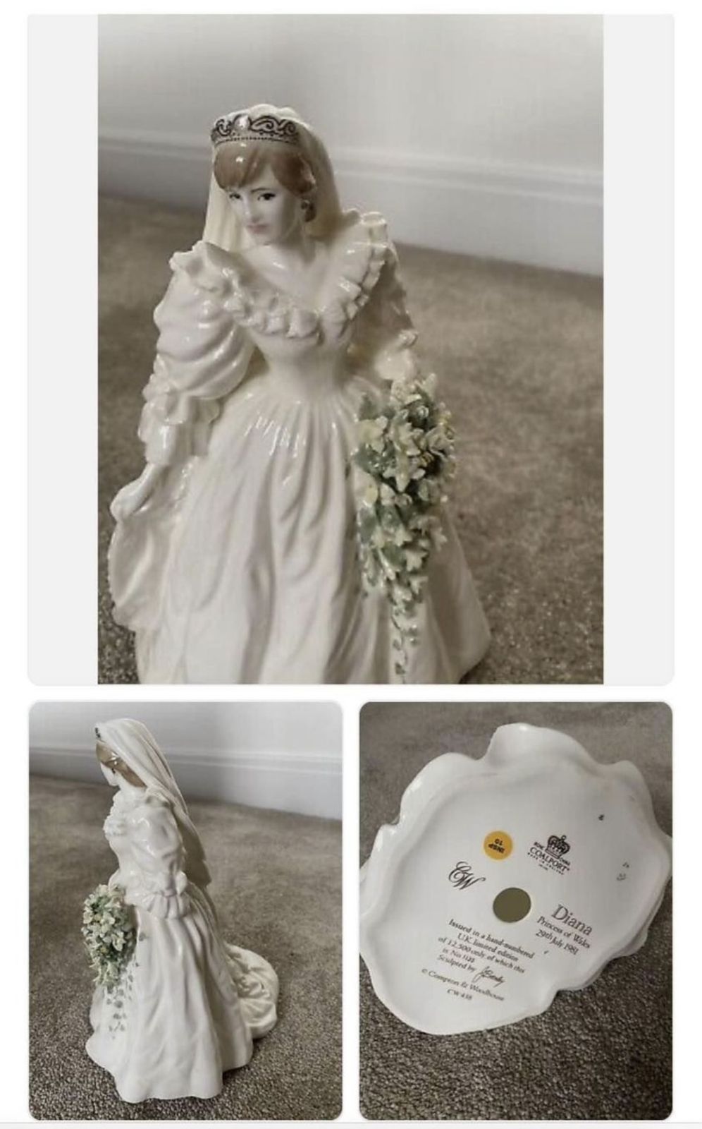 Princess Coaport Figurine Coalport . Queen Mom And P Alexandra.All Perfect photo for sale