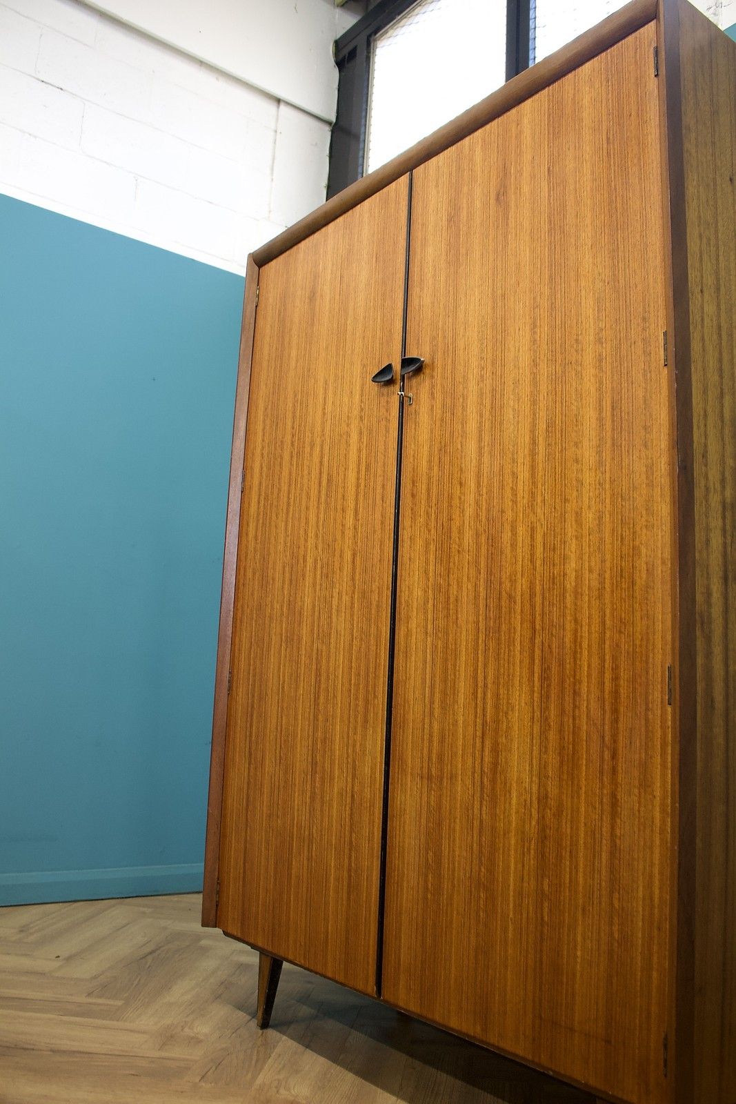 Mid Century Teak Wardrobe From Lebus Link, 1960s #1664 photo 599.0
